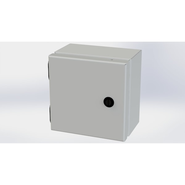 1/4 Turn Latch Electrical Enclosures, 6 in H, 4 in D, 6 in W, NEMA 3R, 4, 12, 13, Carbon Steel